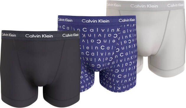 Calvin Klein Trunk 3PK met elastische logo-band (3 stuks Set van 3)
