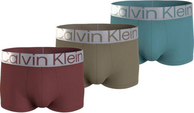 Calvin Klein Underwear Boxershort in een set van 3 stuks model 'Low Rise Trunk 3PK Steel'