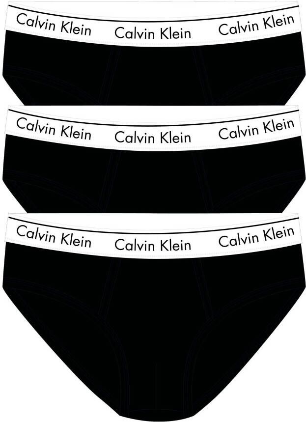 Calvin Klein Underwear Plus SIZE slip met elastische band met label in een set van 3 stuks