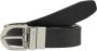 Calvin Klein Stijlvolle Zwarte Leren Riem Damesmode Accessoire Black Dames - Thumbnail 2