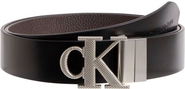 Calvin Klein Tweezijdig te dragen riem ROUND MONO PLAQUE REV BELT 35MM met gestempeld logo