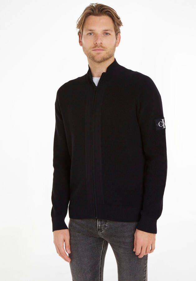 Calvin Klein Vest CORE BADGE SWEATER ZIP THROUGH