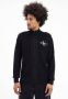 Calvin Klein Elegante Katoenen Trui met Contrastdetails Black Heren - Thumbnail 1