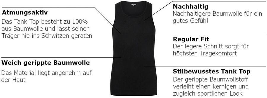 Camano Hemd Comfort met diepe ronde hals (Set van 2) - Foto 5