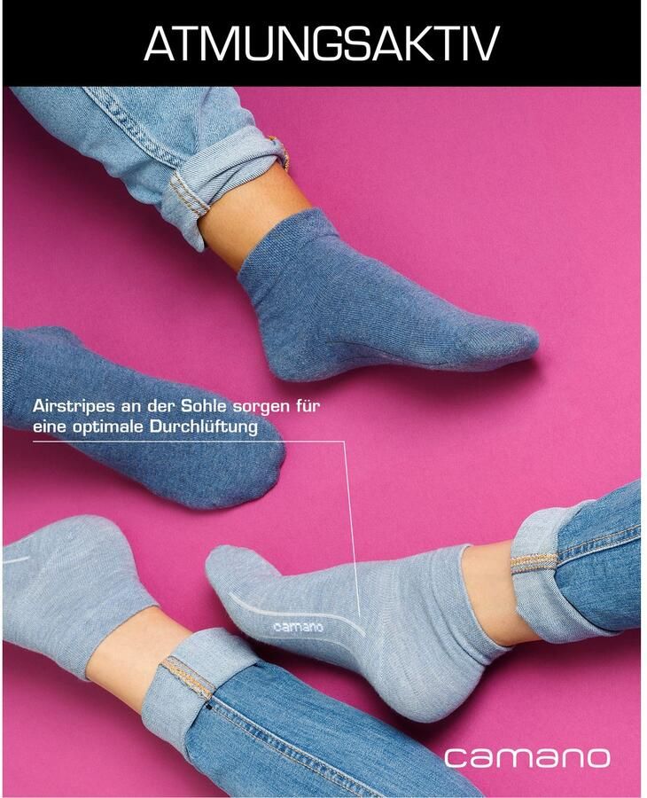 Ca o Korte sokken CA-Soft met een hoog katoengehalte (set 7 paar)