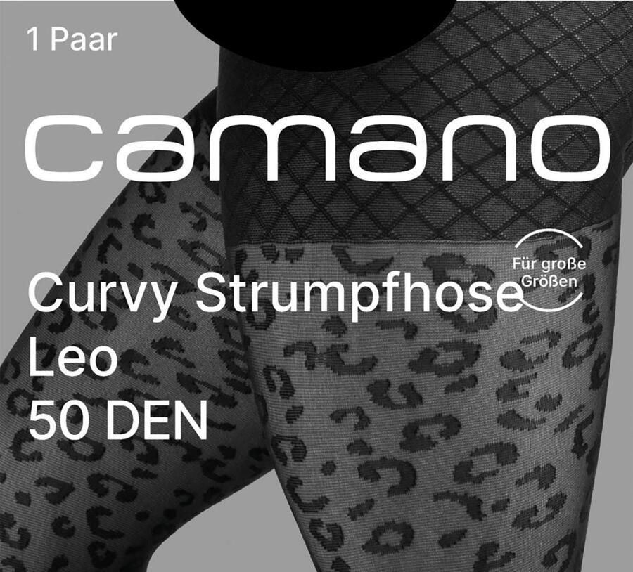 Camano Panty Fine curvy met decoratieve patroonafsluiting (1 stuk)