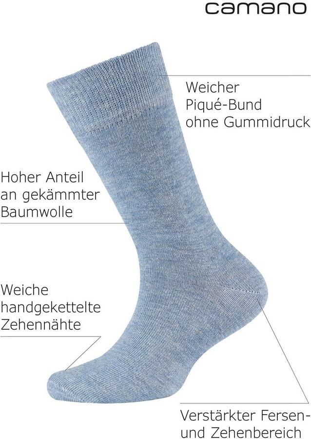 Ca o Sokken CA-Soft met comfortband en gepolsterde teen- hielzone (6 paar)