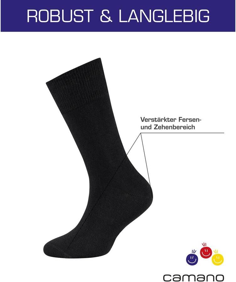 Ca o Sokken CA-Soft met comfortband en gepolsterde teen- hielzone (6 paar)