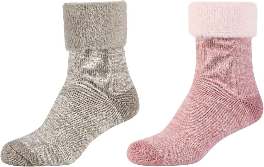 Ca o Sokken Warm & cozy Mouline Cosy Socks verwar de kwaliteit zachte teennaad comfortabel (2 paar) - Foto 4