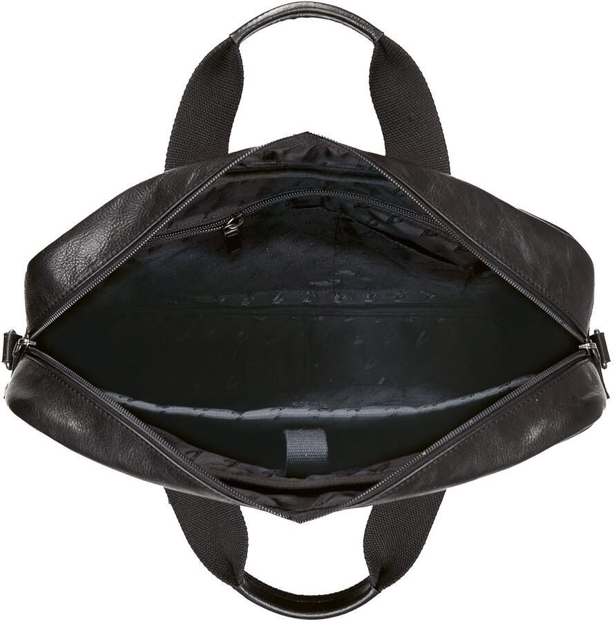 Camel active Aktetas Pijnboom van plantaardig gelooid rundleer in een stoere look met rfid-bescherming (1-delig)