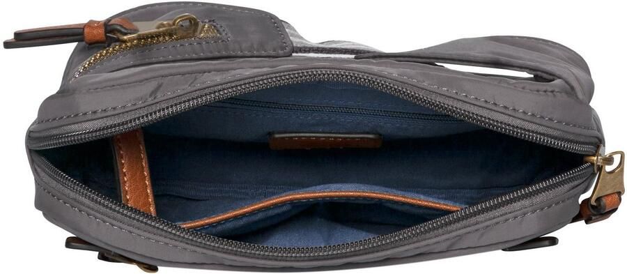 Camel active Buiktasje Bari van hoogwaardig mat nylon met gestreept geweven band - Foto 2