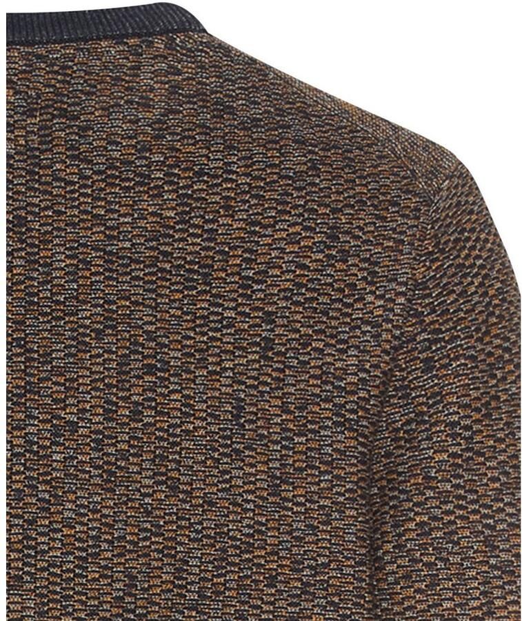 Camel active Gebreide pullover met ronde hals en labeldetails