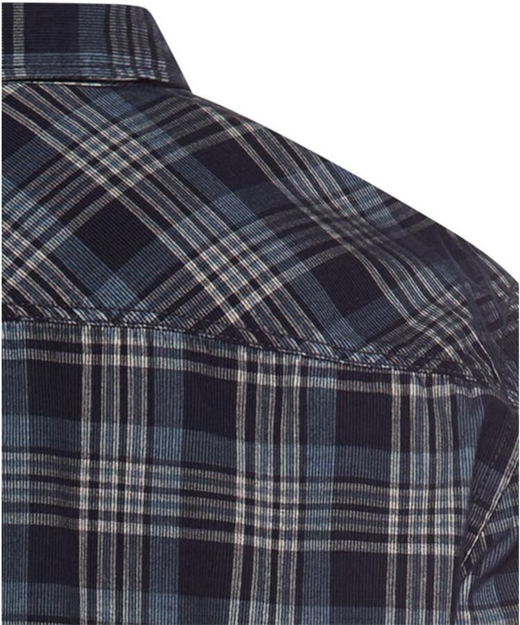 Camel active Geruit overhemd lange mouw met button-down-kraag