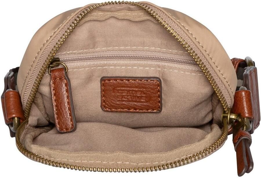 Camel active Gsm-tasje Bari van hoogwaardig mat nylon met gestreept geweven band - Foto 2