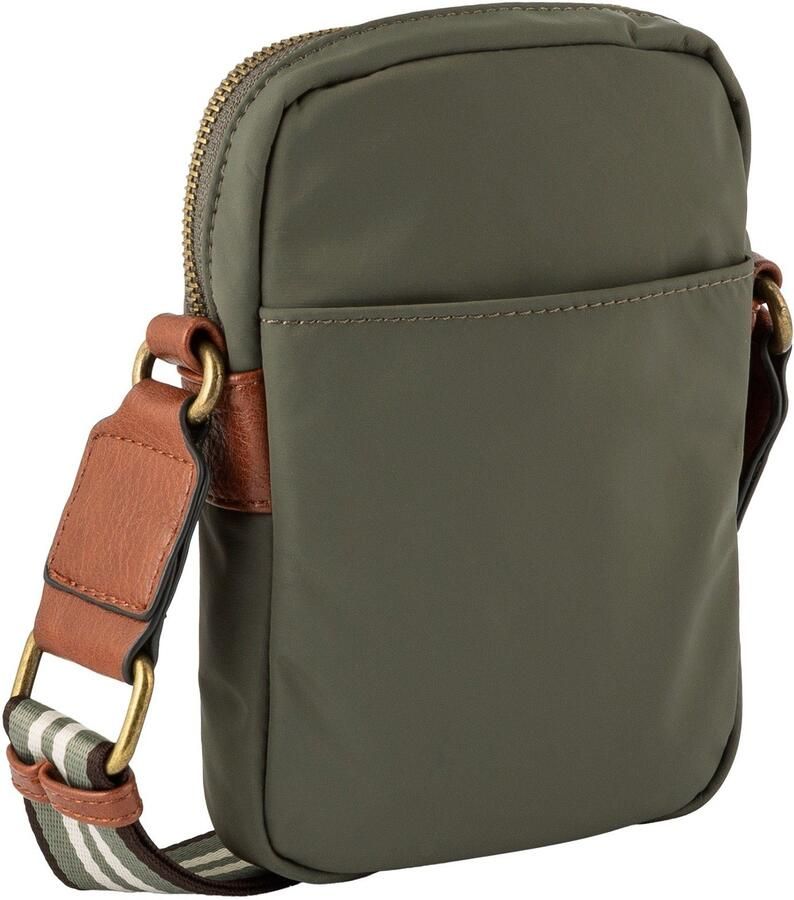 Camel active Gsm-tasje Bari van hoogwaardig mat nylon met gestreept geweven band - Foto 3