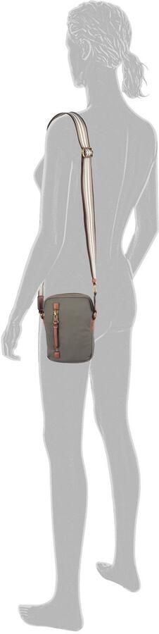 Camel active Gsm-tasje Bari van hoogwaardig mat nylon met gestreept geweven band - Foto 2