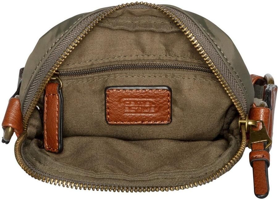 Camel active Gsm-tasje Bari van hoogwaardig mat nylon met gestreept geweven band