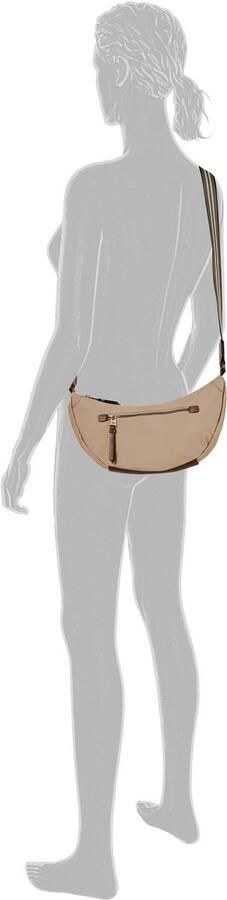 Camel active Handtas Bari van hoogwaardig mat nylon met gestreept geweven band - Foto 3