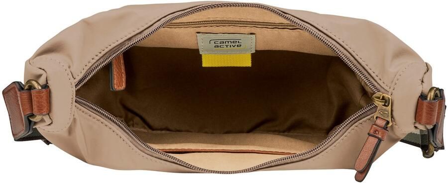 Camel active Handtas Bari van hoogwaardig mat nylon met gestreept geweven band - Foto 2