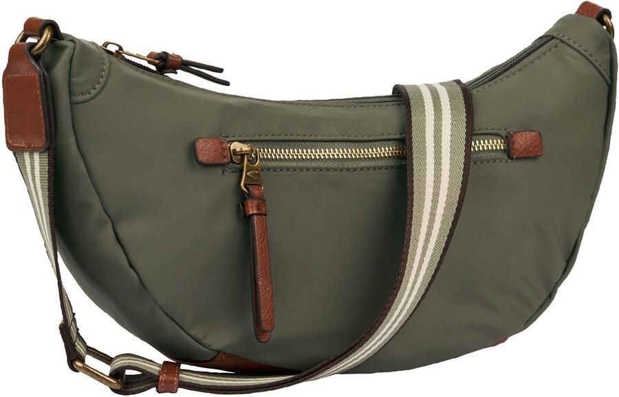 Camel active Handtas Bari van hoogwaardig mat nylon met gestreept geweven band - Foto 4