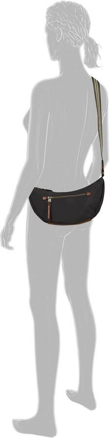 Camel active Handtas Bari van hoogwaardig mat nylon met gestreept geweven band - Foto 3