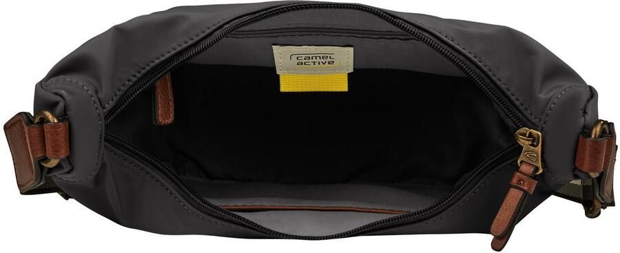 Camel active Handtas Bari van hoogwaardig mat nylon met gestreept geweven band - Foto 2