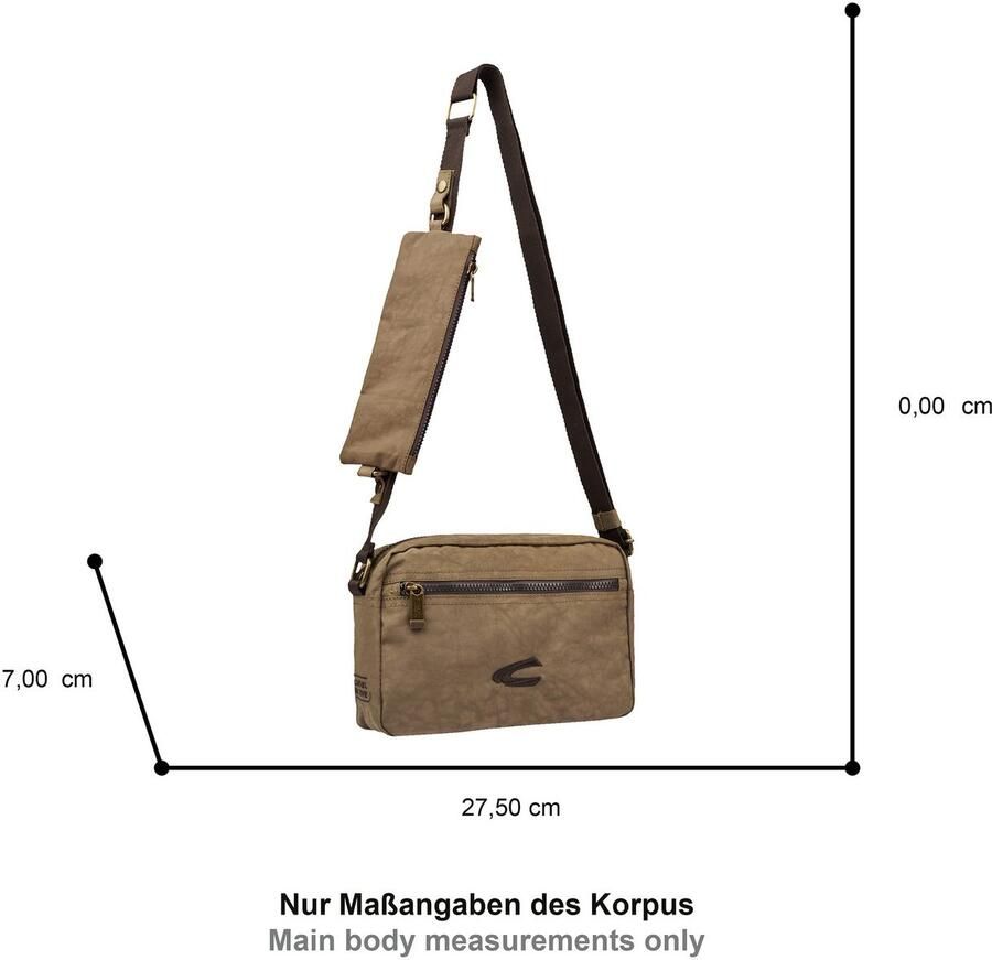 Camel active Handtas Journey veelzijdige metgezel van robuust nylon en met licht gewicht