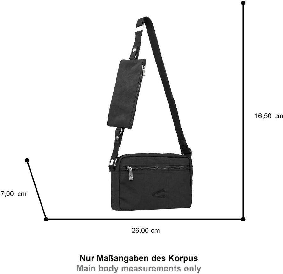 Camel active Handtas Journey veelzijdige metgezel van robuust nylon en met licht gewicht