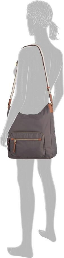 Camel active Hobo-tas Bari van hoogwaardig mat nylon met gestreept geweven band - Foto 3