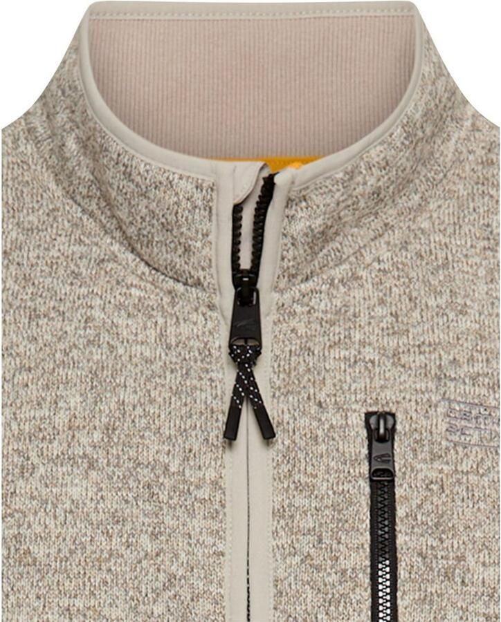 Camel active Mouwloos vest in gemêleerde look met opstaande kraag