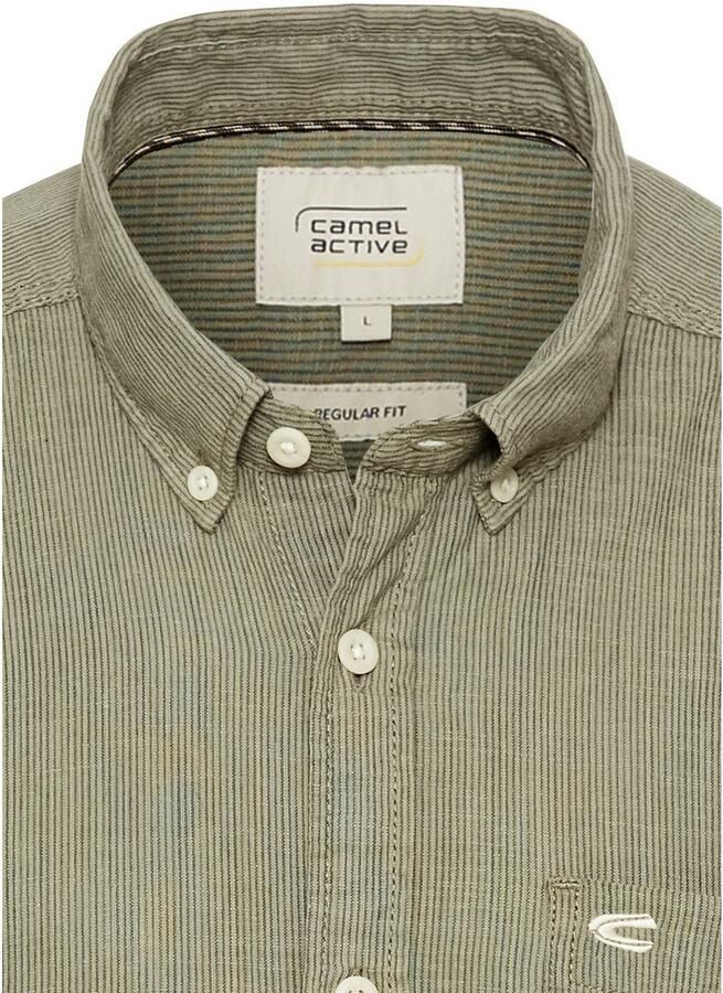 Camel active Overhemd met korte mouwen met button-downkraag en borstzak - Foto 2