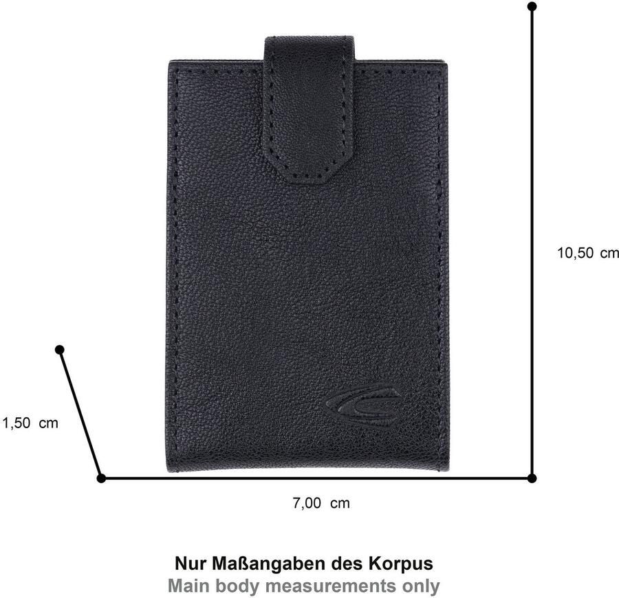 Camel active Pasjeshouder Discover innovatieve kaarthouder van fijn generfd geitenleer met rfid-bescherming