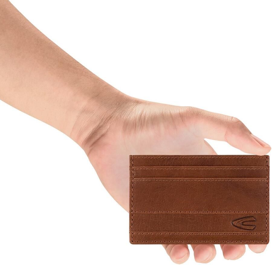 Camel active Pasjeshouder Field van fijn nerfleer met rfid-bescherming en tracking tag vak