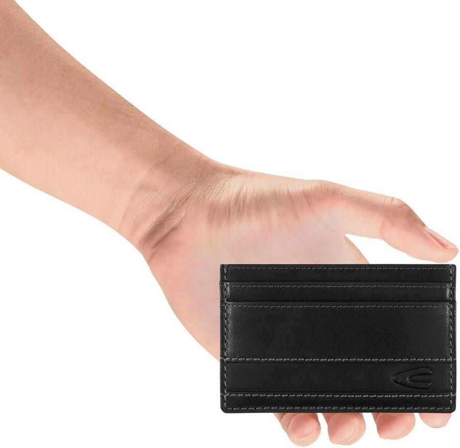 Camel active Pasjeshouder Field van fijn nerfleer met rfid-bescherming en tracking tag vak