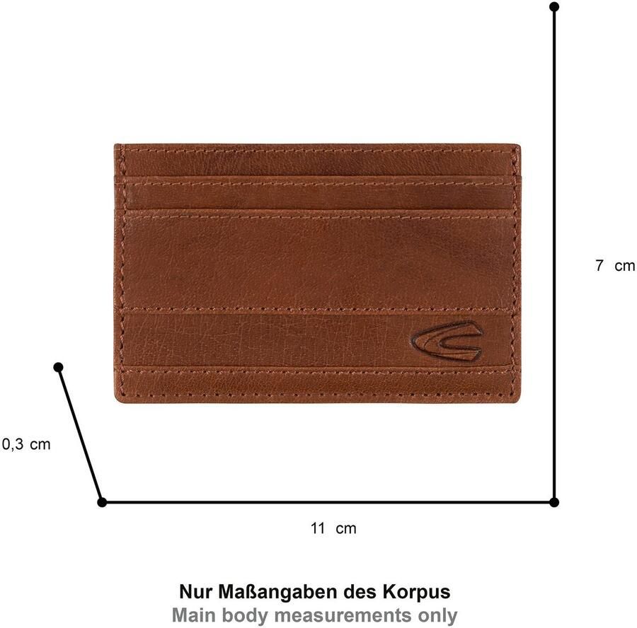 Camel active Pasjeshouder Field van fijn nerfleer met rfid-bescherming en tracking tag vak