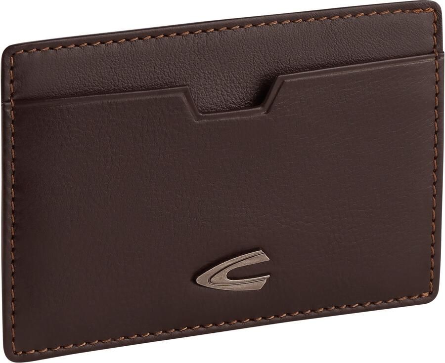 Camel active Pasjeshouder Vegas van hoogwaardig rundleer met metalen logo - Foto 5