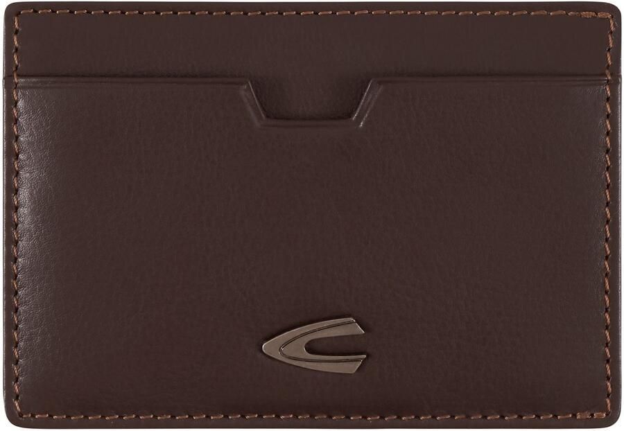 Camel active Pasjeshouder Vegas van hoogwaardig rundleer met metalen logo - Foto 3