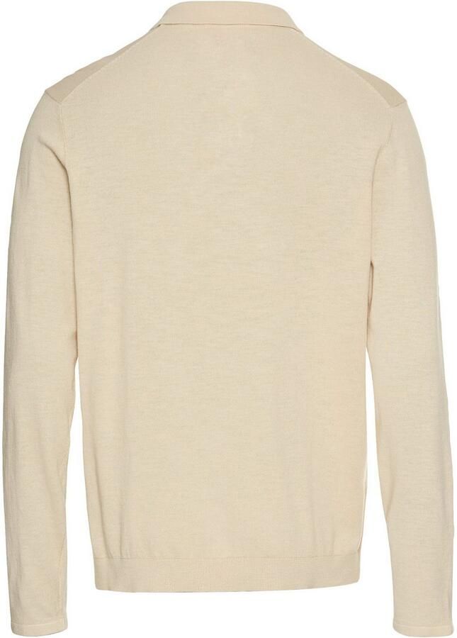 Camel active Poloshirt met lange mouwen met ribboorden - Foto 3