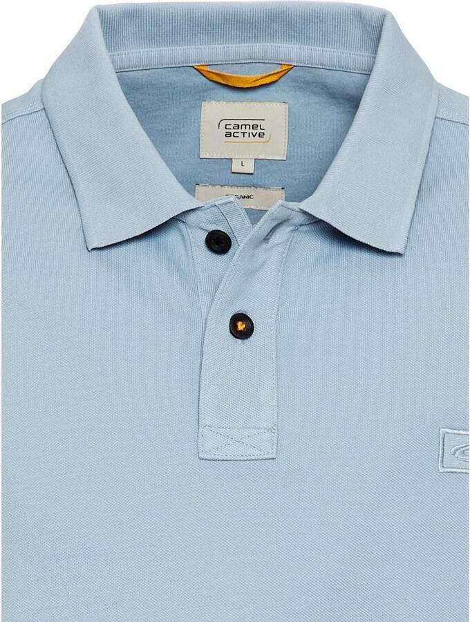 Camel active Regular fit poloshirt met labelstitching