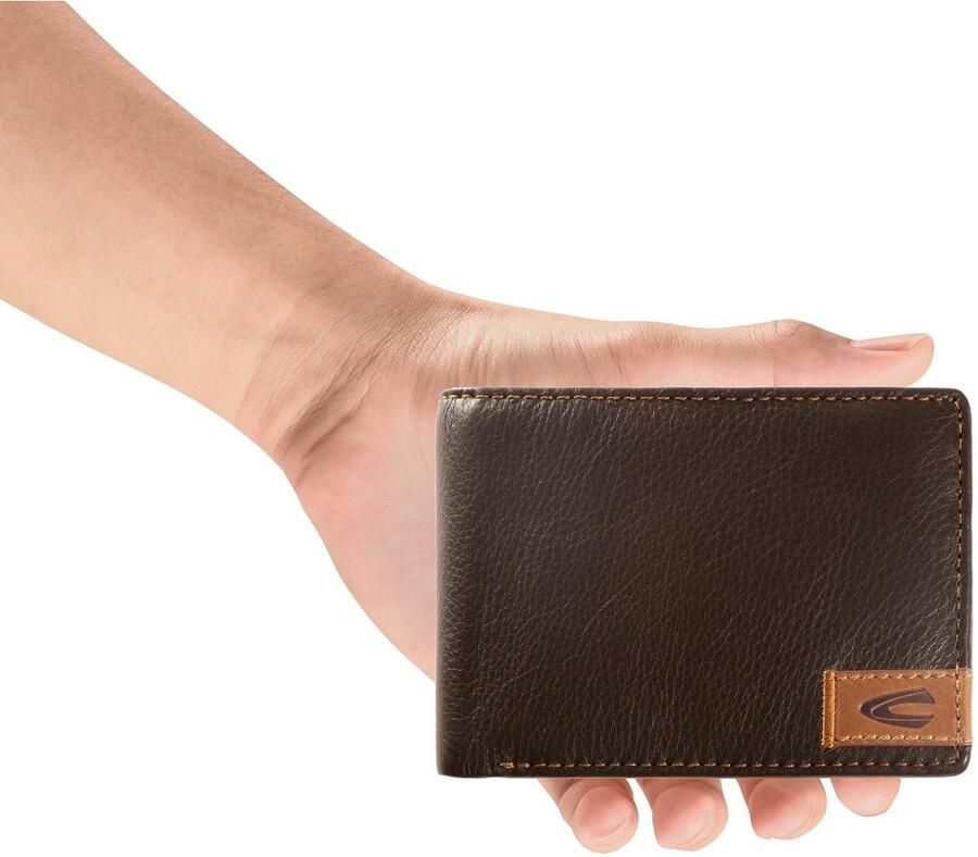 Camel active Portemonnee California ook van hoogwaardig rundleer met opvallende contraststiksels