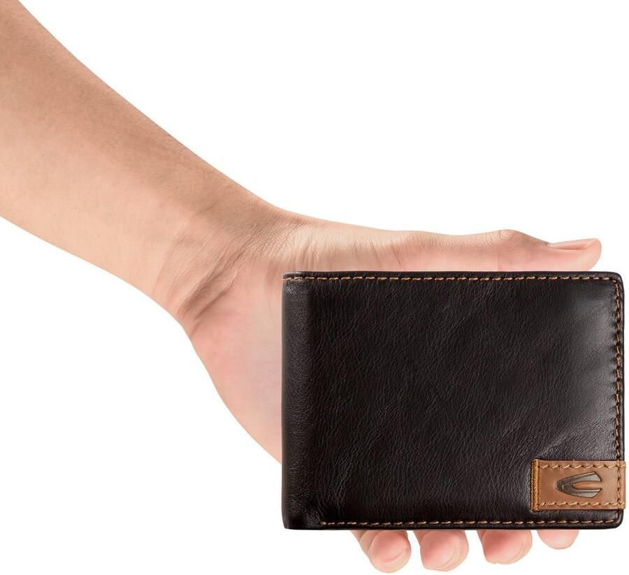 Camel active Portemonnee California ook van hoogwaardig rundleer met opvallende contraststiksels