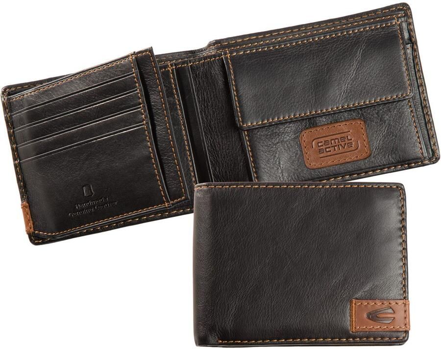 Camel active Portemonnee California ook van hoogwaardig rundleer met opvallende contraststiksels - Foto 2