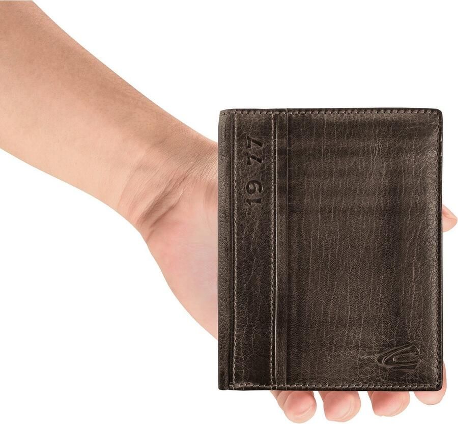 Camel active Portemonnee Melbourne van hoogwaardig rundleer met robuuste stiksels in used look