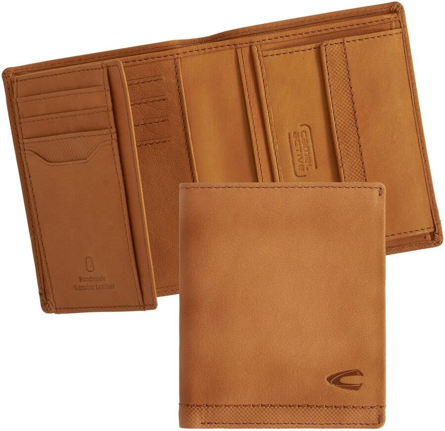 Camel active Portemonnee NIMBUS zacht nerfleer met licht afgebiesde decoratieve naden rfid-bescherming