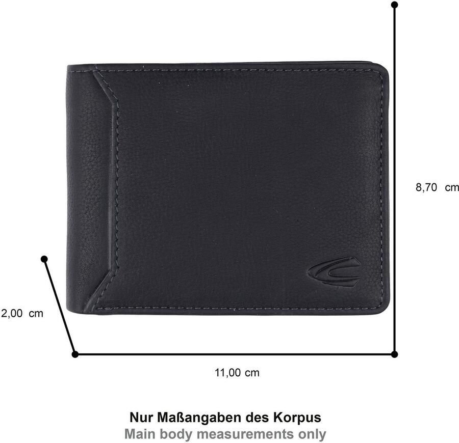 Camel active Portemonnee Ocean van waterafstotend echt leer veel opbergmogelijkheden en rfid-bescherming