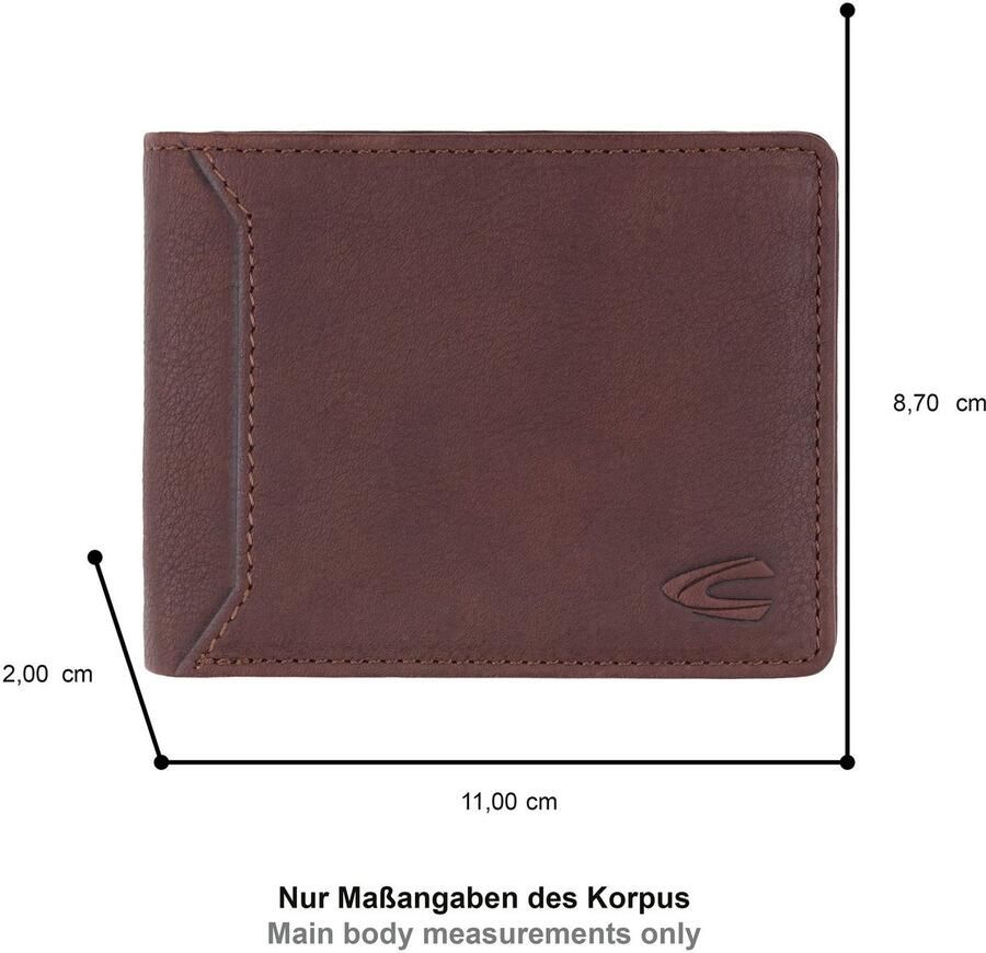 Camel active Portemonnee Ocean van waterafstotend echt leer veel opbergmogelijkheden en rfid-bescherming