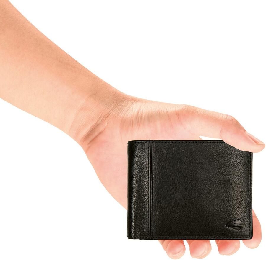 Camel active Portemonnee Pijnboom van plantaardig gelooid rundleer in een stoere look met rfid-bescherming