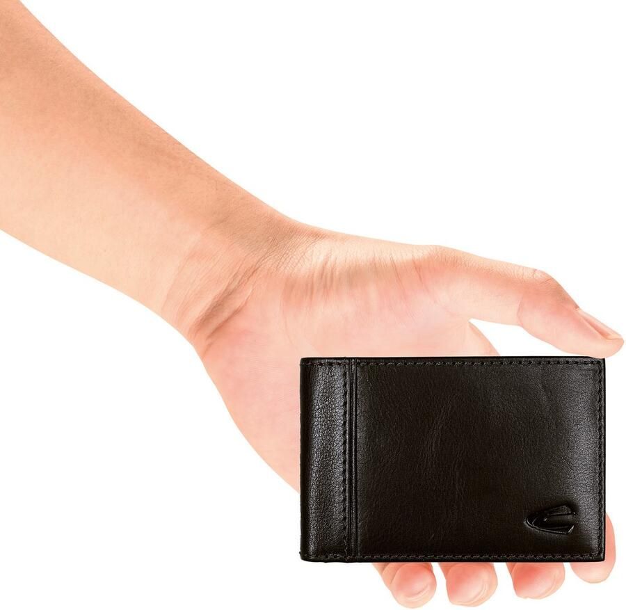 Camel active Portemonnee Pijnboom van plantaardig gelooid rundleer in een stoere look met rfid-bescherming