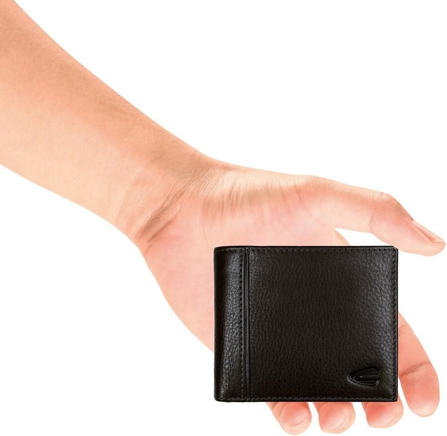 Camel active Portemonnee Pijnboom van plantaardig gelooid rundleer in een stoere look met rfid-bescherming