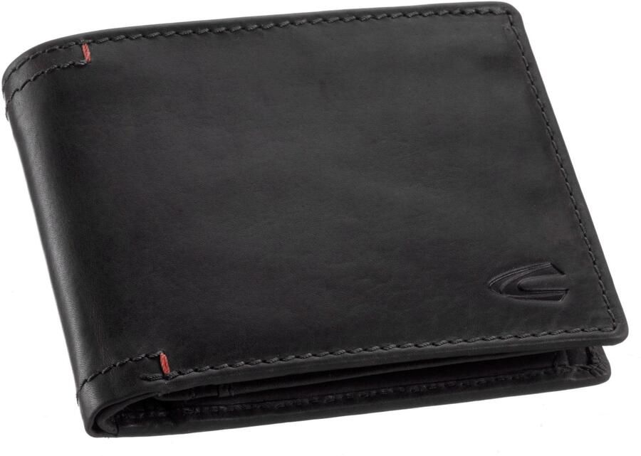 Camel active Portemonnee Sala ca van hoogwaardig rundleer met contrasterende handsteek-detail